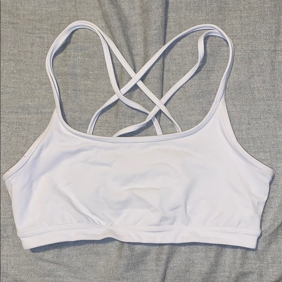 athleta white sports bra